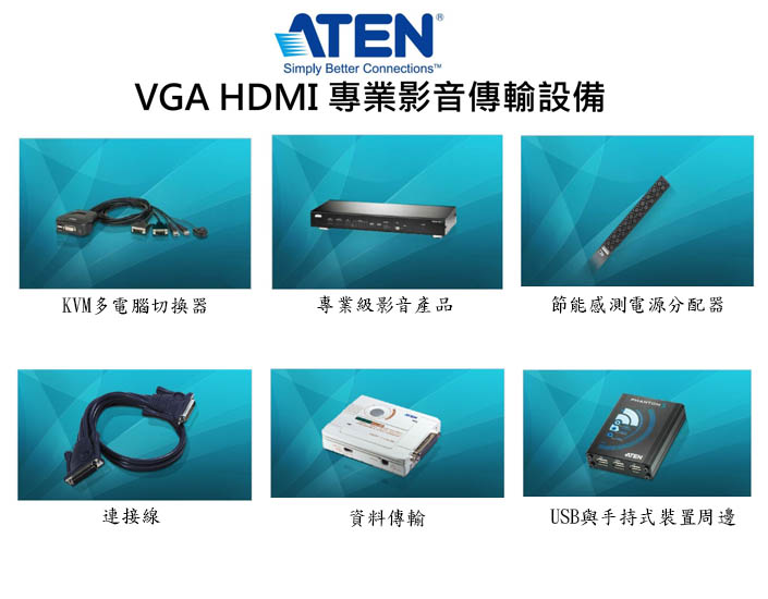 ATEN-VGA HDMI 專業影音傳輸設備 II