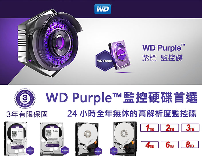 WD 紫標 監控硬碟